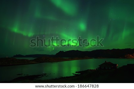 Northern lights over North cape.