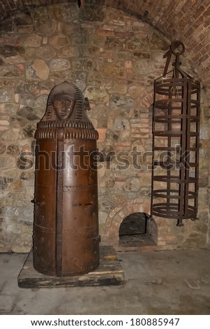 NAPA VALLEY, CA - April 6: Torture Chamber at Castello di Amorosa Winery  on April 6, 2012. This is a 300 year old \