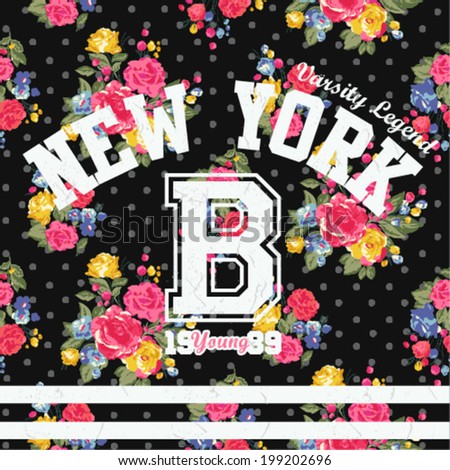 Vintage vector print and varsity Vintage vector print and varsity
