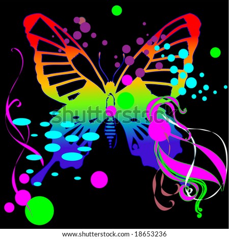 Neon Backgrounds on Neon Butterfly Vector Background   18653236   Shutterstock