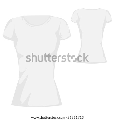 blank white t shirt front and back. white blank T-shirt design