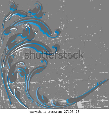 Logo Design Vintage on Vintage Tribal Swirl Design In Grunge Background Stock Photo 27103495