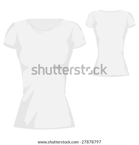 blank t shirt design template. white lank T-shirt design