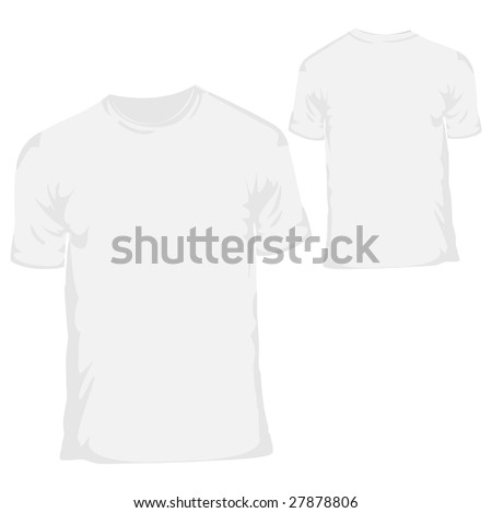 blank t shirt design template. White lank T-shirt design