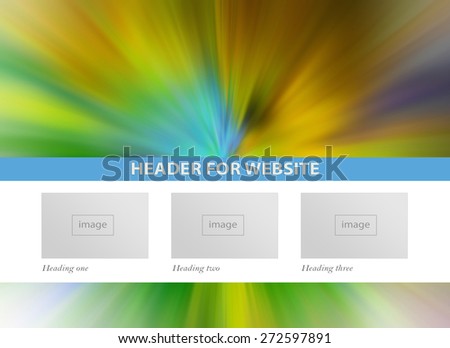 Background for header and footer. Blur motion, radial, light, colorful background. Raster