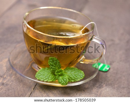 Peppermint tea with Tea Bag