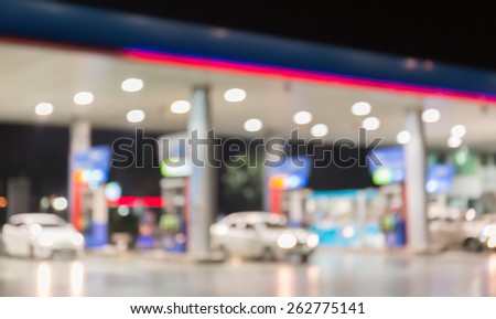 Blurred of Petrol station