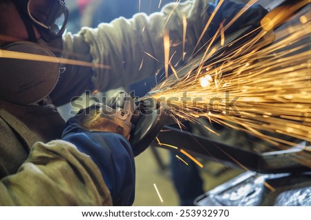 overwrites the master of welding seams angle grinder