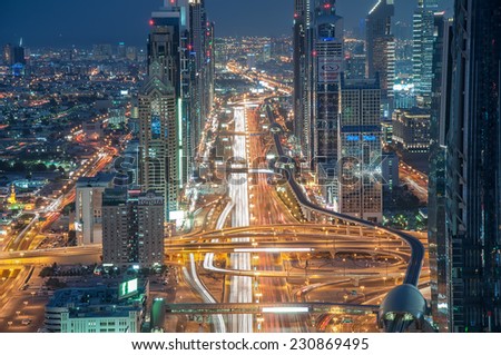 DUBAI, UAE - November 15 - The tall towers of Sheikh Zayed Road showcase much of Dubai\'s modern architectural developments 20 years ago it was only a desert here. Picture taken on November 15, 2014.