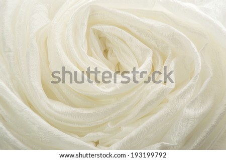 Wrinkled white cloth closeup