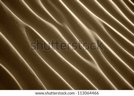 Desert sand pattern, Sahara desert in Morocco.