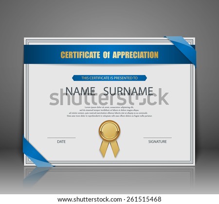 Vector certificate template Vector certificate template