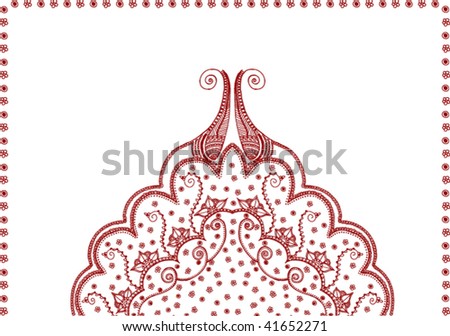 Henna Design Stock Vector Illustration 41652271 : Shutterstock