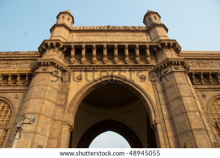 The Gateway of India monument in downtown Mumbai (Bombay), India