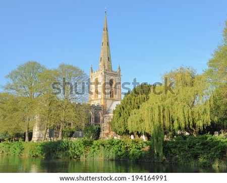 Holy Trinity Church, Burial Place of William Shakespeare, Stratford upon Avon, Warwickshire.
