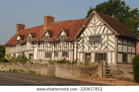 Mary Arden/s House, mother of William Shakespeare, in Wilmcote near Stratford-upon-Avon, Warwickshire, England, UK