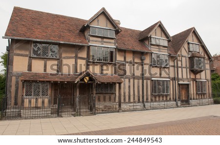 The Birthplace of William Shakespeare on Henley Street in Stratford upon Avon, Warwickshire, England, UK