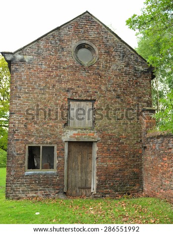Old Brick Barn in the Grounds at Dunham Massey, Cheshire, England, UK
