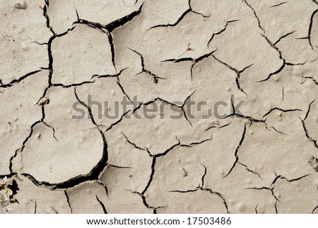 Gray arid mud, background and texture