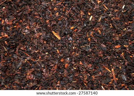 Dark loose leaf tea background