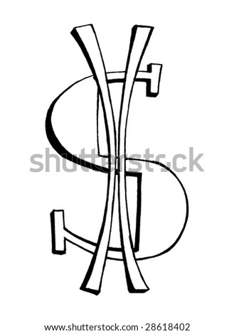 black dollar symbol