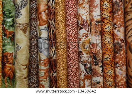 Fabric bolts - safari prints