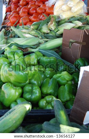 fresh produce at Farmer\'s Market