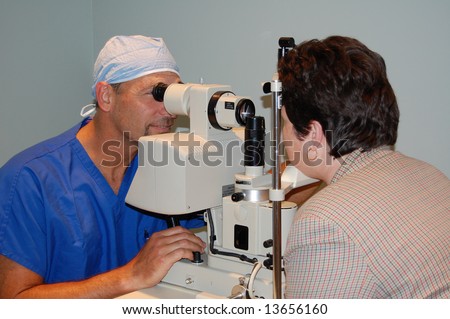 YAG laser eye surgery close-up