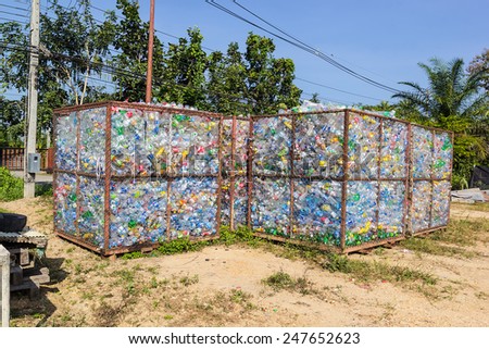CHIANG MAI, THAILAND - NOVEMBER 23 : Recycling center collects plastic bottles on Nov 23, 2014 in Chiang mai, Thailand. More than 800,000 tons of recyclables were processed in Thailand; 48.8%.