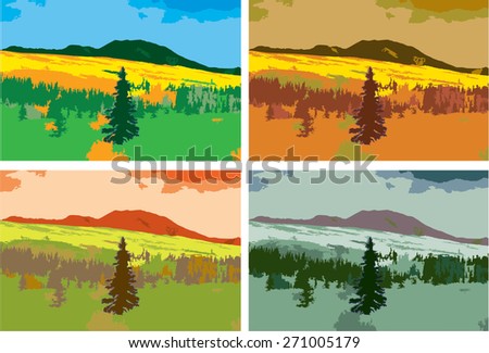 Seasons landscape