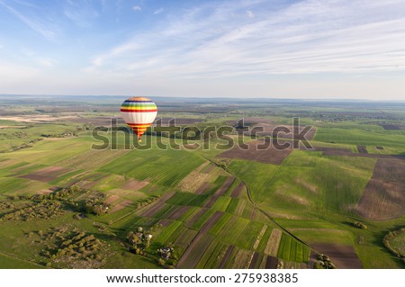 Blue sky and hot air balloon