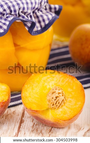 Peach stewed fruit