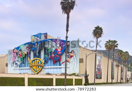 LOS ANGELES - MAY 22: Warner Bros Movie Studio on May 22, 2011 located in Burbank, CA an area near Los Angeles. The iconic studio remains an important tourist attraction to the Los Angeles area.