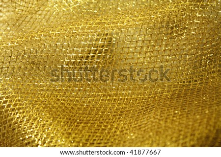 Golden net,  synthetical fabric