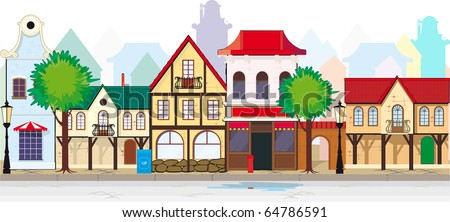 Cartoon Small Town