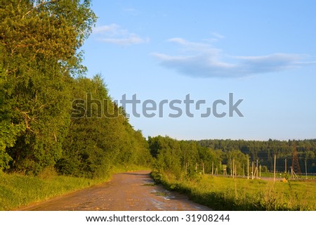 Evening country landscape