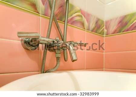 mixer tap in the bathroom
