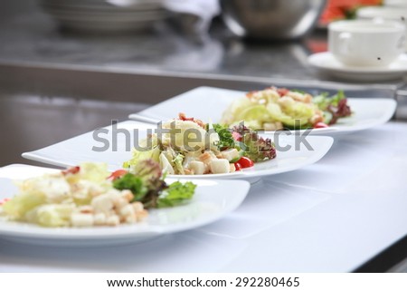 Food on white plate