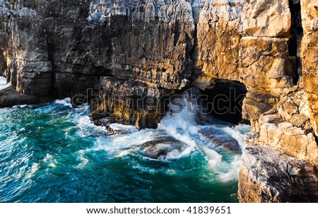 Steep coast of the Atlantic coast of Portugal