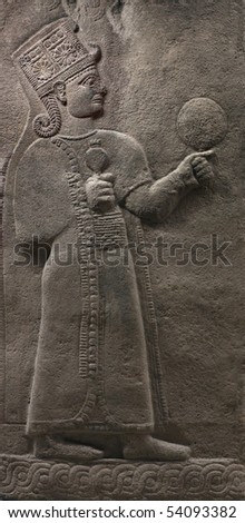 Bas-relief of the ancient ruler- an exhibit from Museum of Anatolian Civilizations, Ankara, Turkey