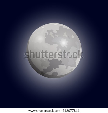 Full moon seen with a telescope. Luna flat, moon icon, moon icon, moon icon, moon icon, moon icon, moon icon, moon icon, moon icon, moon icon, moon icon, moon icon, moon icon, moon icon. Vector eps10