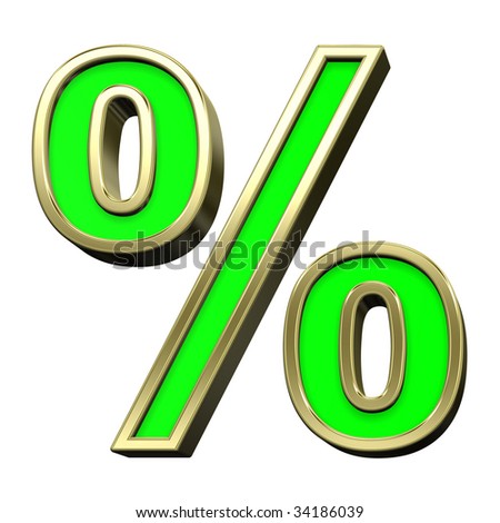 Green Percent Sign