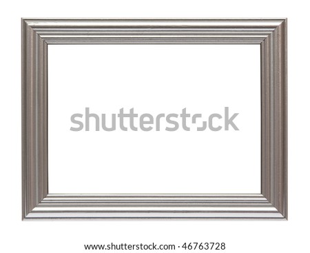 Silver frame isolated on white background Silver frame isolated on white background