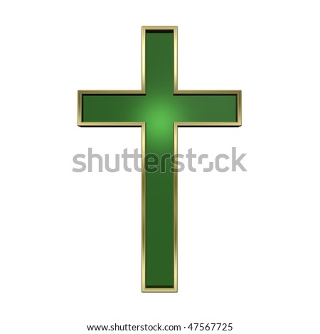 green christian cross