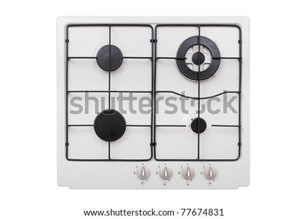 Gas hob isolated on white