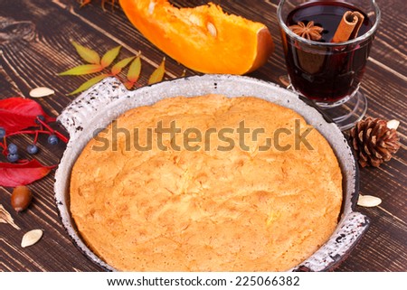 Homemade pumpkin cake