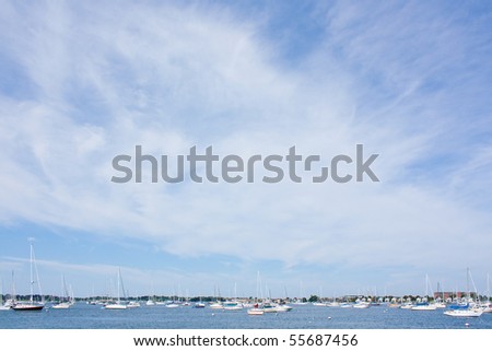 Background image of sailboats on the ocean, with copy space