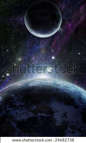 outer space pictures of planets. earth in outer space