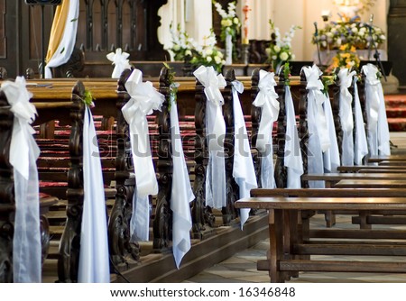 stock photo Decoration wedding church
