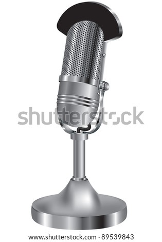 Old Microphone Illustration